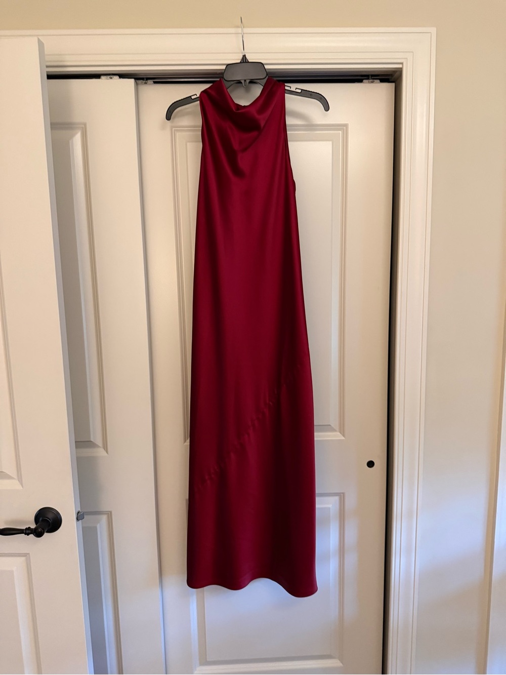 Anne Klein Sleeveless Cowl Neck Maxi Dress - Burgundy